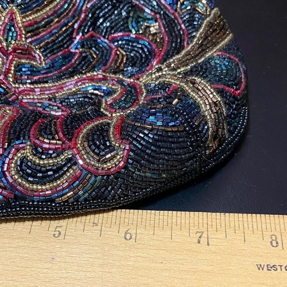 Elegant vintage Carla Marchi Multicolor Beaded Women's evening Bag